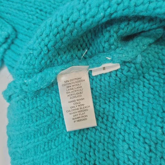 Ann Taylor Loft blue giant bow sweater XS - Picture 4 of 8